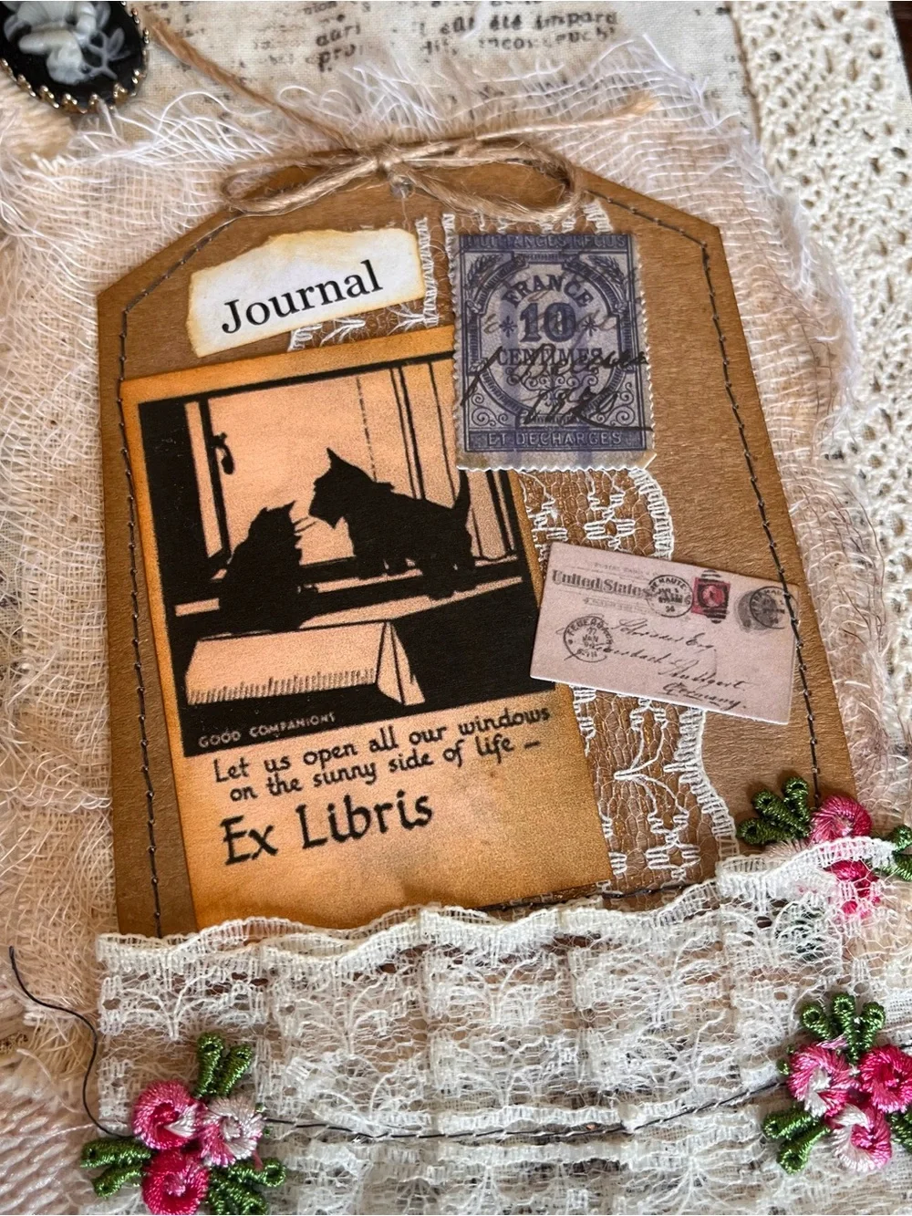 Book Themed Junk Journal Book Lover Reader Bookish Vintage 3 Sig Decorated